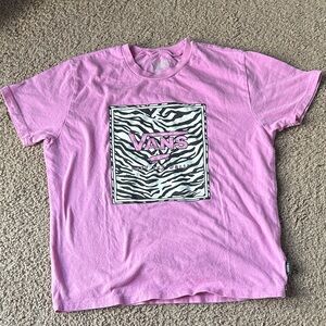 Vans Kids Pink Zebra Graphic Tee size 10-12 med
